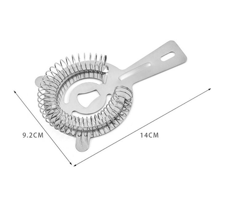 Low Prices Stainless Steel Customized Durable Cocktail Bar Strainer with Handle factory