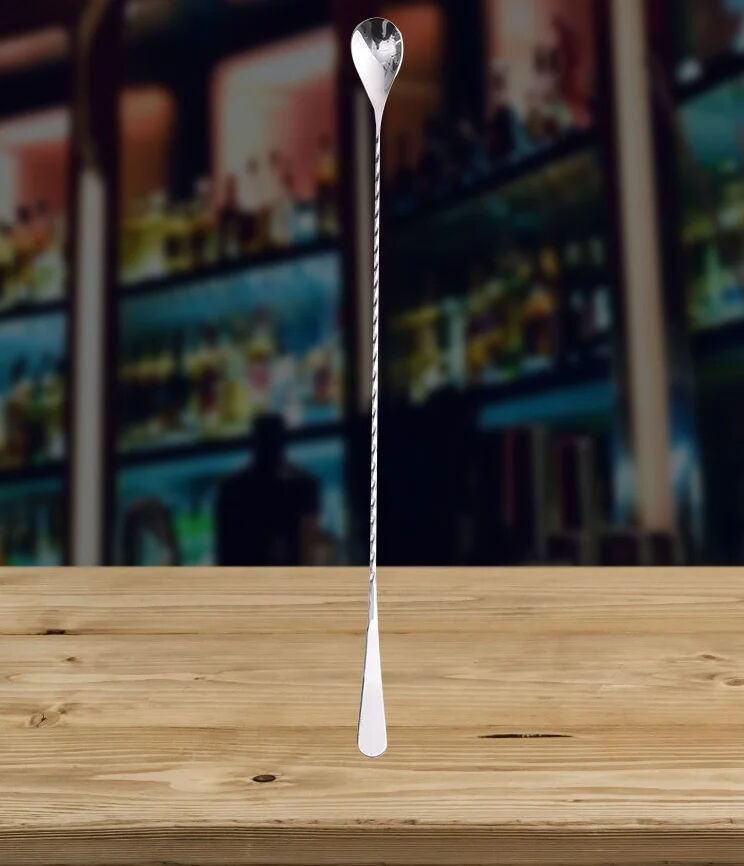 Customizable Stainless Steel Fine Thread Bar Spoon Bar Mixing Long Handle Spoon factory