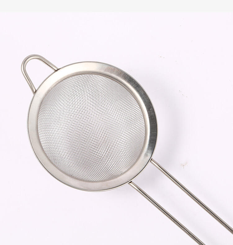 Wholesale Custom Logo Food Grade Stainless Steel Fine Mesh Strainer with Long Handle details