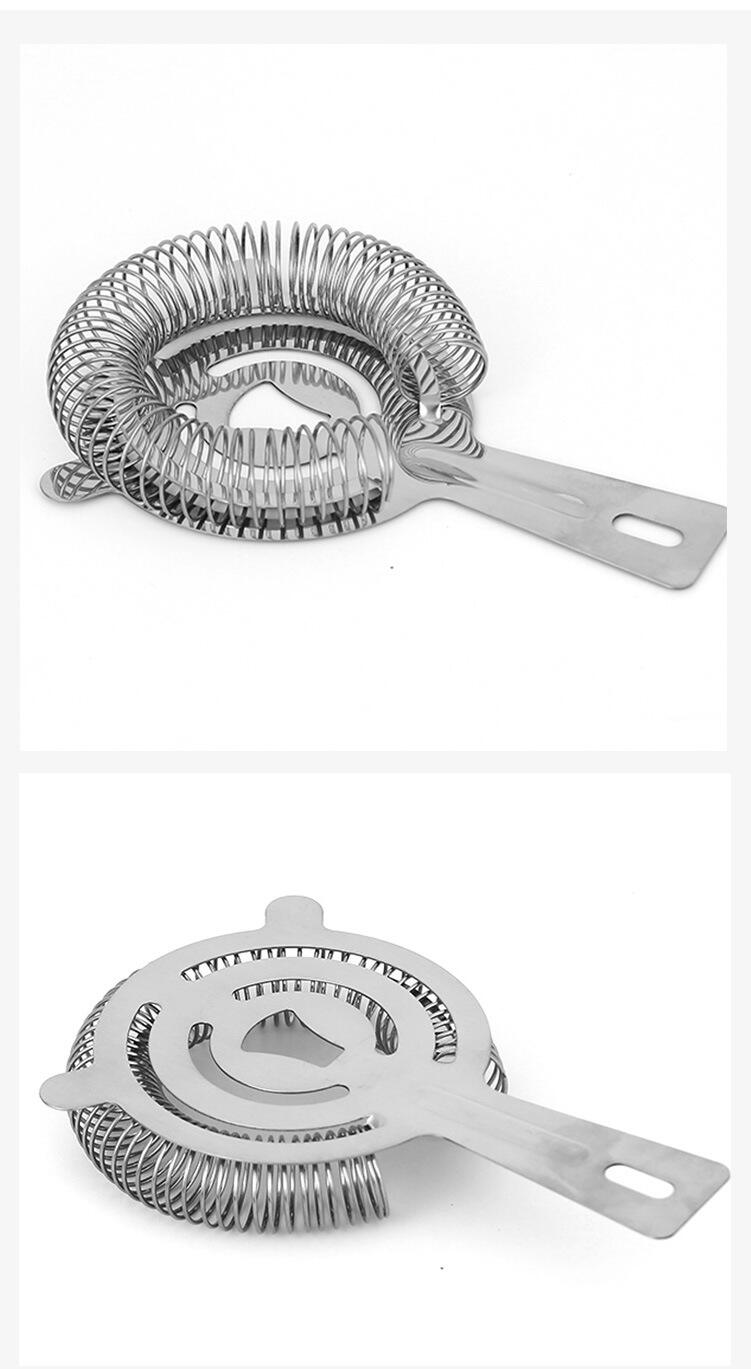 Low Prices Stainless Steel Customized Durable Cocktail Bar Strainer with Handle factory