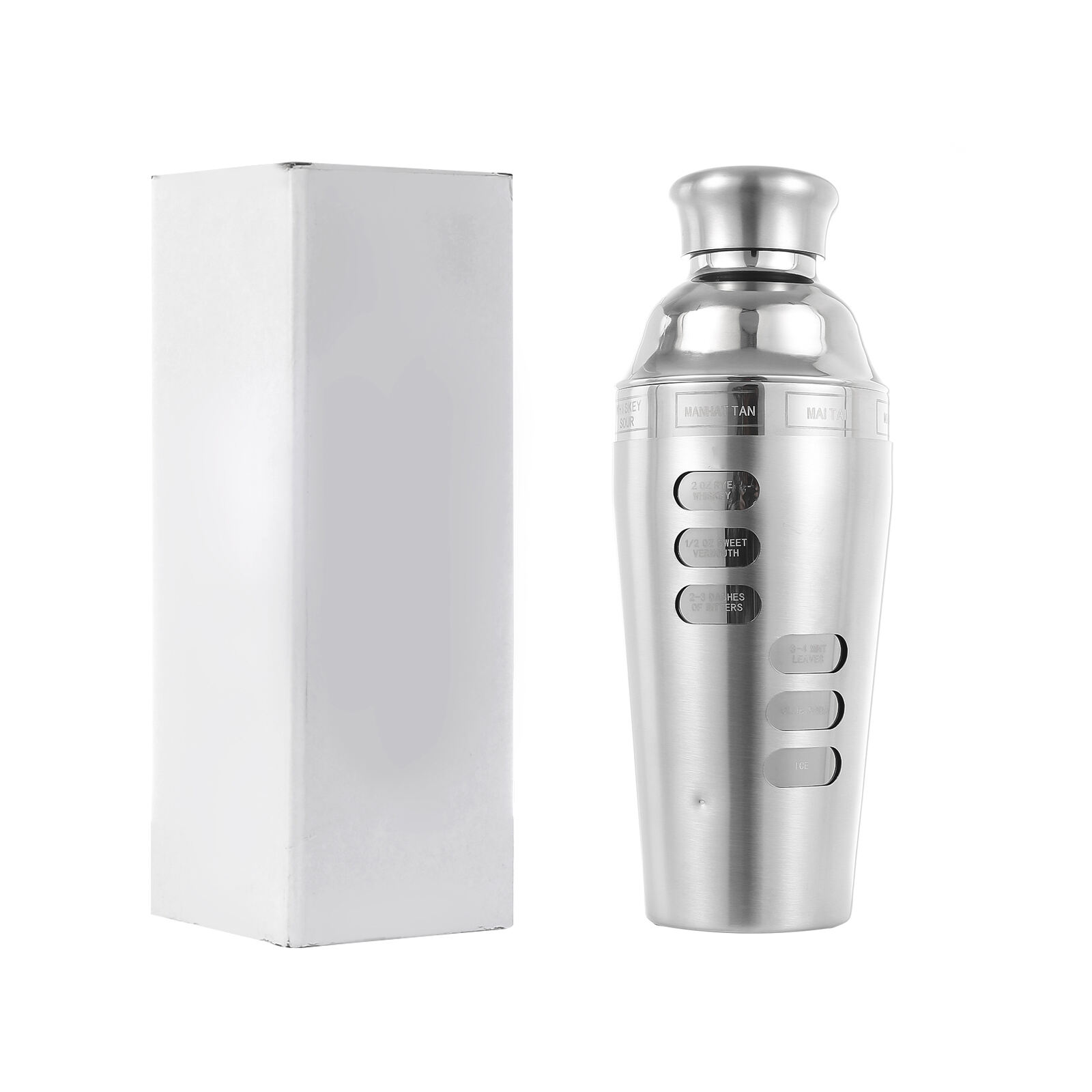 Creative Multifunction Customized 700ML Stainless Steel Cocktail Shaker Bar Tool manufacture