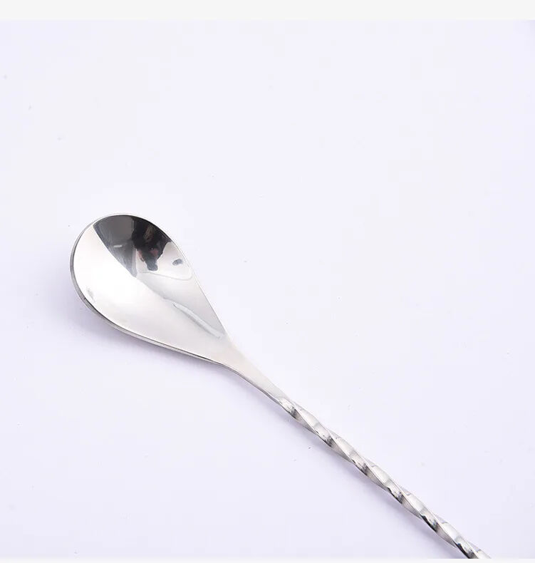 Customizable Stainless Steel Fine Thread Bar Spoon Bar Mixing Long Handle Spoon factory