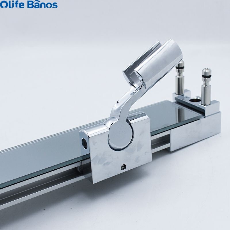 Olife Banos White Silver Wall Mounted Brass Bath  System Taps Thermostatic Shower Mixer Faucets With Big Shelf factory