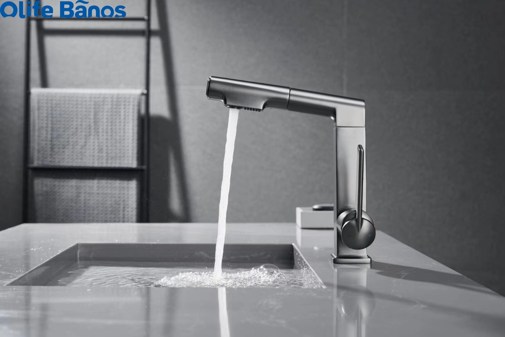 High Quality Luxury Bathroom Hot And Cold Water Flexible Stretch Out And Draw Back Basin Mixer Basin Faucet details