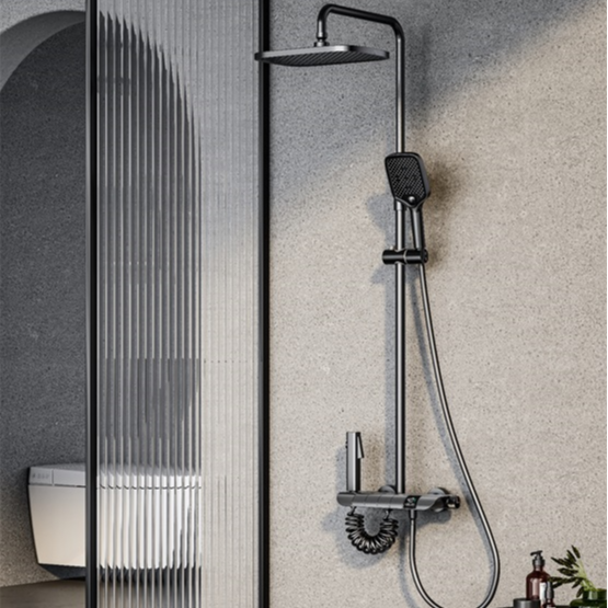 TikTok New Trend  Piano Key Waterfall  Thermostatic Bathroom Shower Faucet Set For Bathroom