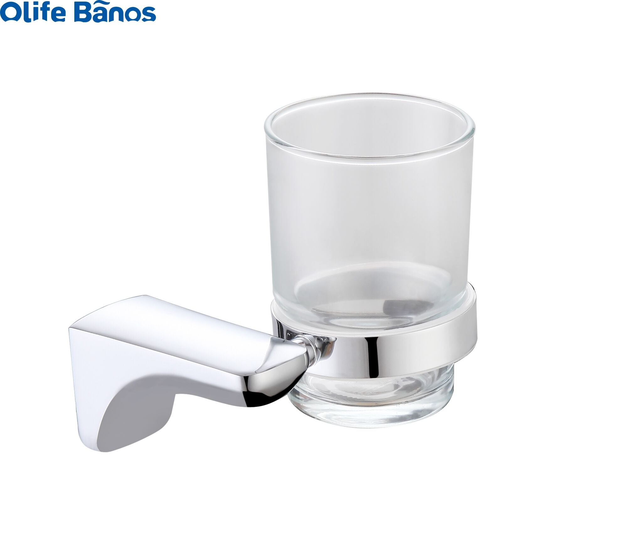 Olife Banos haut de gamme base en cuivre chrome en acier inoxydable accessoires de salle de bain salle de bain porte-gobelets de bain de bouche porte-gobelets pour la maison