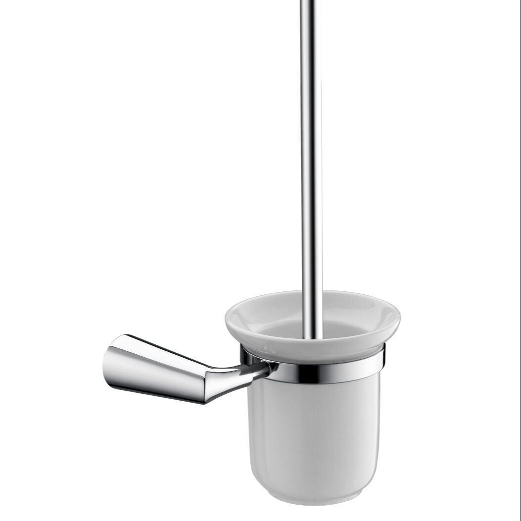 2023 modernes écologique Kaiping fabricant accessoires de salle de bain de luxe chrome 5 pièces brosse à toilettes