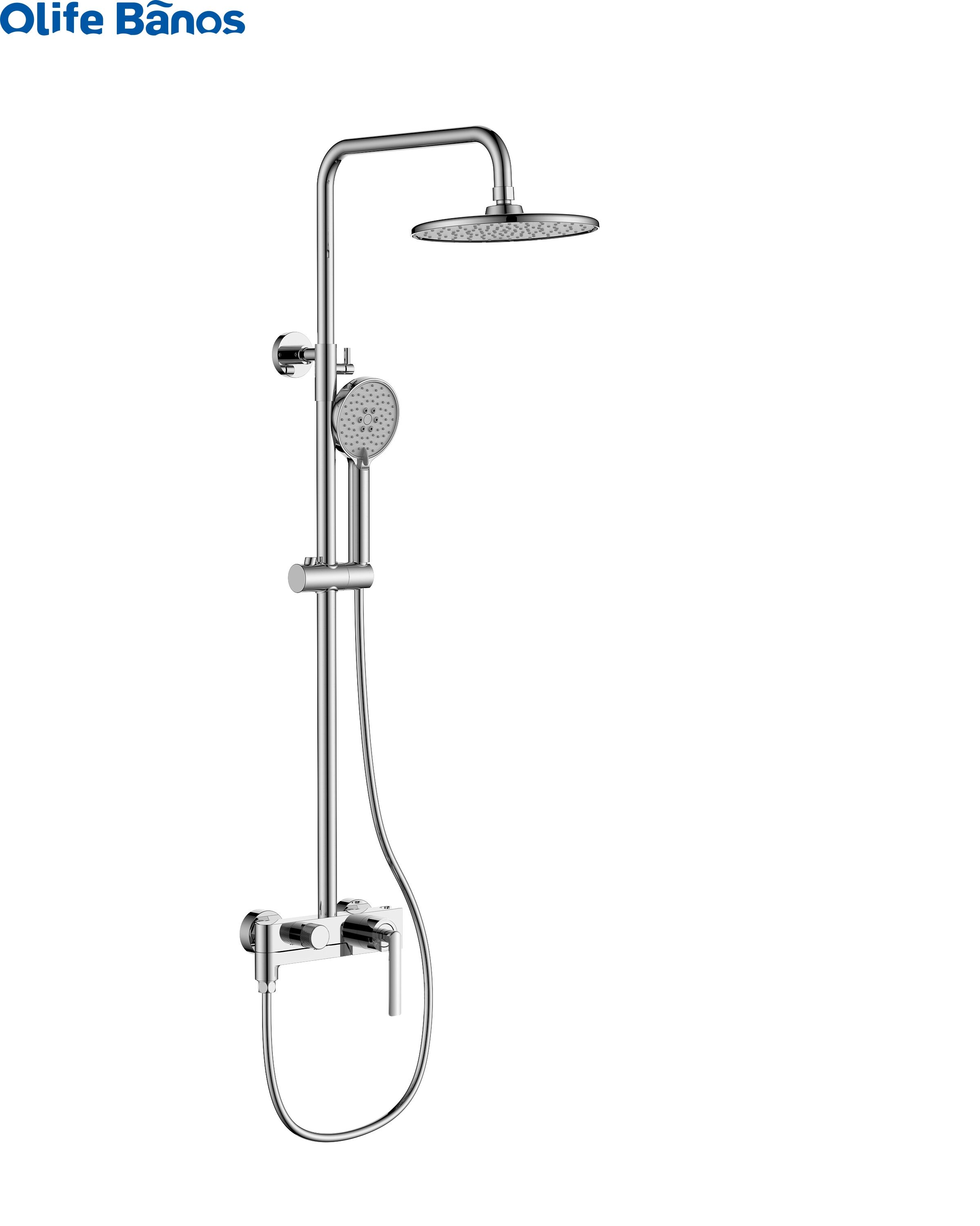 High Quality Sanitary Ware Wall Mounted Gun Grey Brass Bathroom Rain Shower Mixer Waterfall Shower Sets