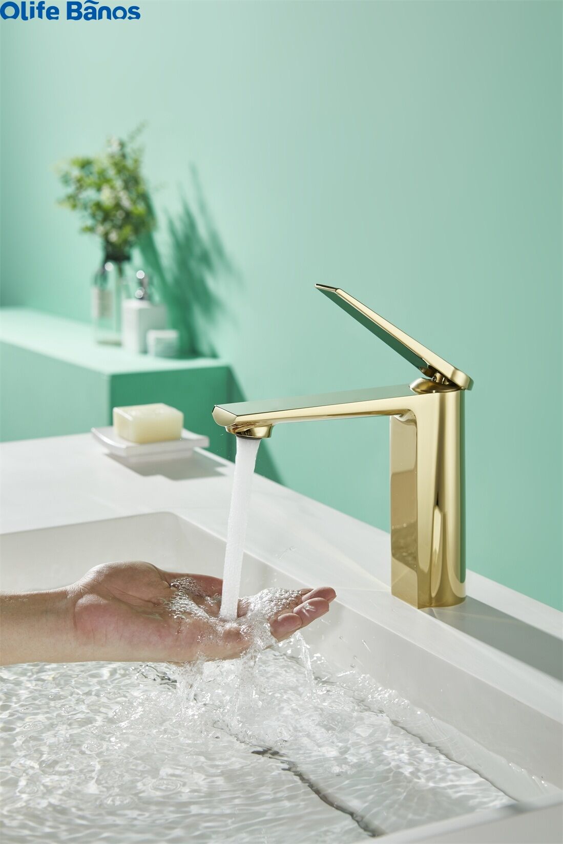 Kaiping Factory Single Handle Bathroom Faucet Brass  Gold Hot Cold Water Tap Basin Sink Faucet factory