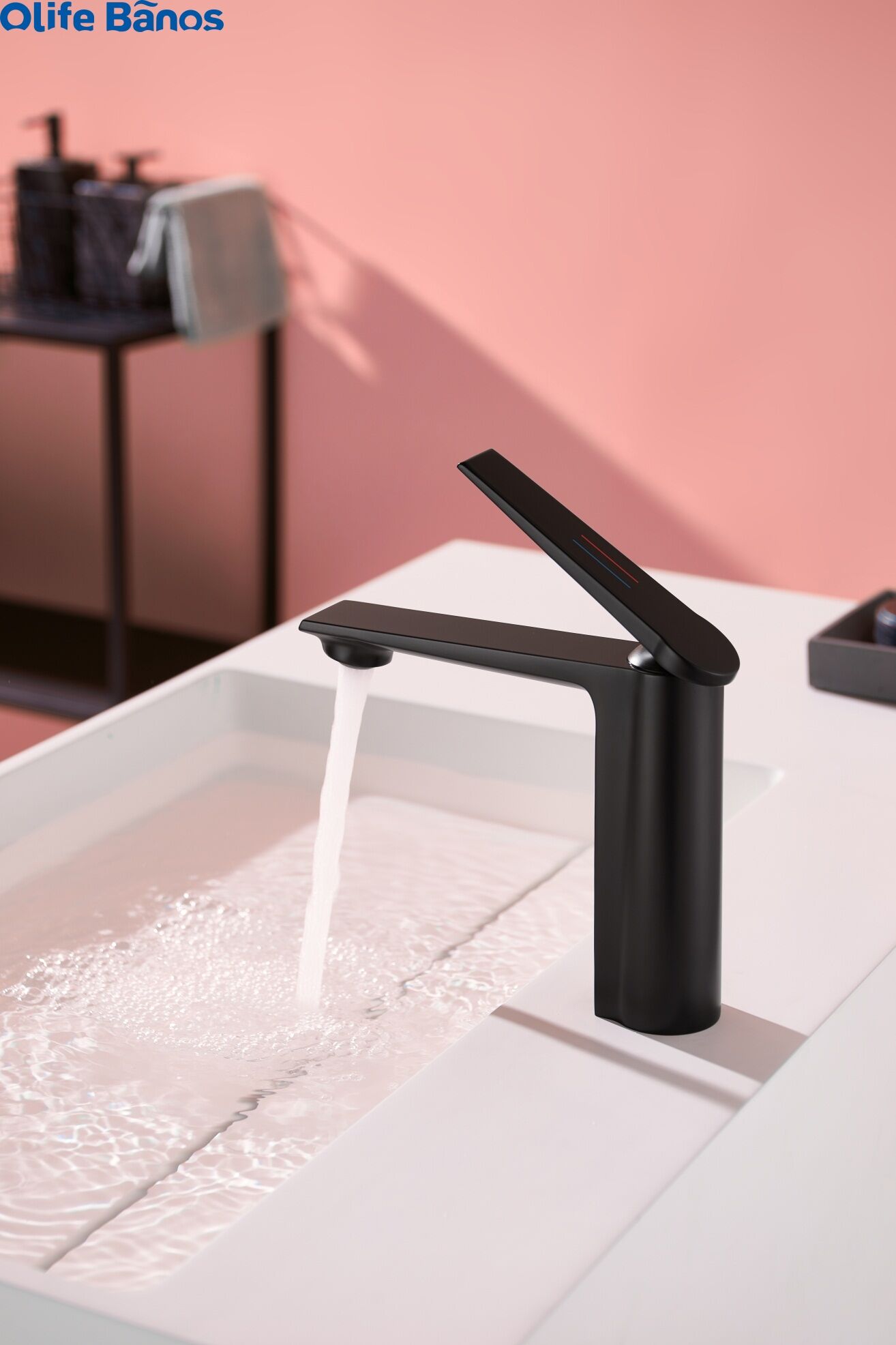 Good Price Matte Black Plating Single Handle Waterfall Wash Face Basin Sink Mixer Tap Bathroom Basin Faucett manufacture