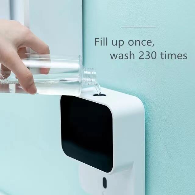 Smart Wall Mount Automatic Foam Soap Dispensers LED Temperature Display Electric Touchless Infrared Sensor Liquid Soap Dispenser supplier