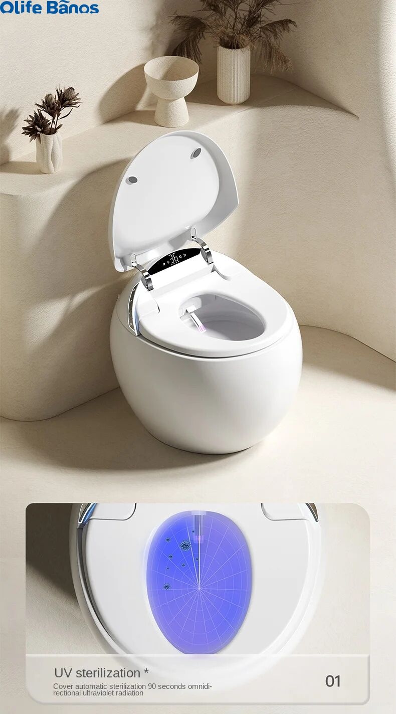 Olife Banos china colorful white s trap washdown japanese automatic operation round egg shape electronic smart toilet bowl factory