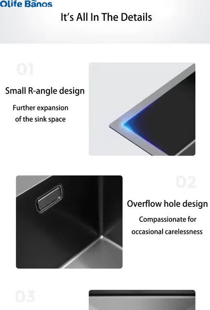 Olife Banos Black Sink Ultrasonic Sink Washing Fruit Vegetable  Seafood 3 in 1 Multifunction Stainless Steel Smart Kitchen Sink supplier