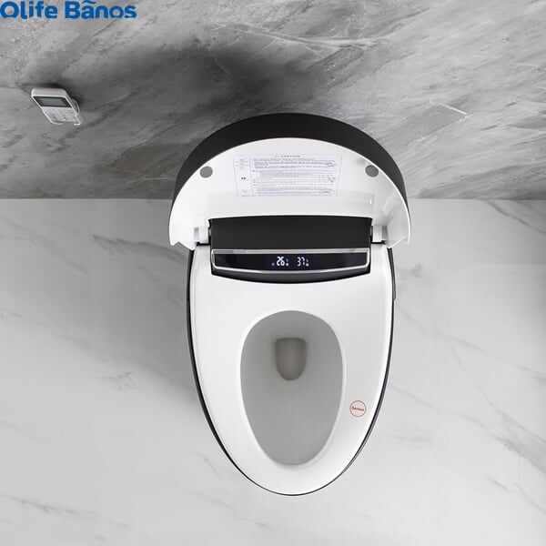 Olife Banos Waterproof Modern Black Smart One-Piece 1.28 GPF Elongated Automatic Toilet  Bidet with Seat supplier