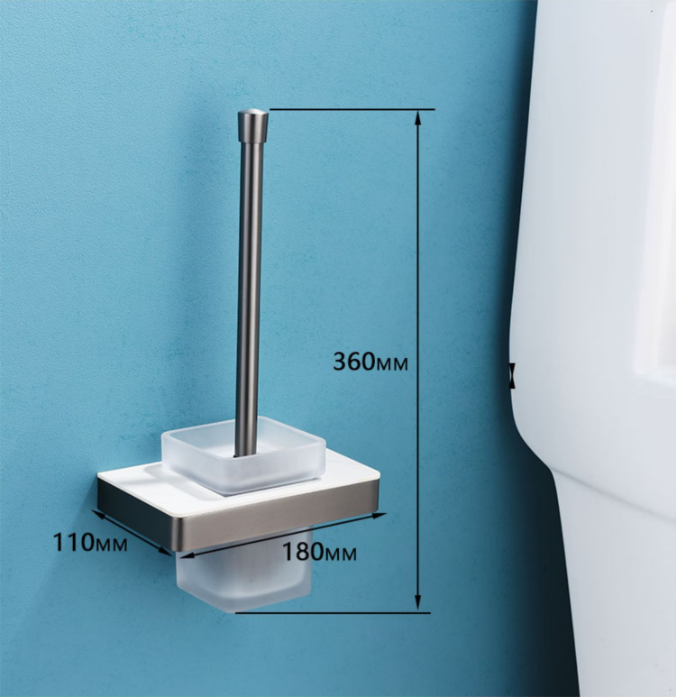 Wall mounted toilet brush holder 5- pieces sets stainless steel brass marble floating shelf bathroom accessories sets manufacture