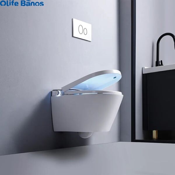 2024 Olife Banos Waterproof White Color  Elongated One-Piece Wall Mounted Automatic Smart Heater Toilet with In-Wall Tank details