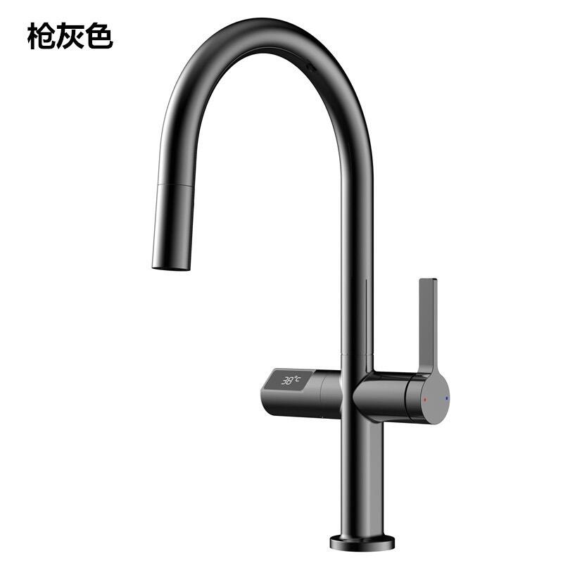 2023 New trend design smart digital touchless control pull out kitchen sink faucet mixer with temperature show display details