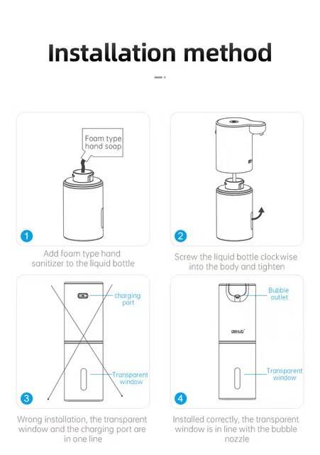 Automatic Liquid Soap Dispenser Touchless Sensor Bathroom Smart Foam Machine 280ML Infrared Liquid Soap Dispenser Pump Container manufacture