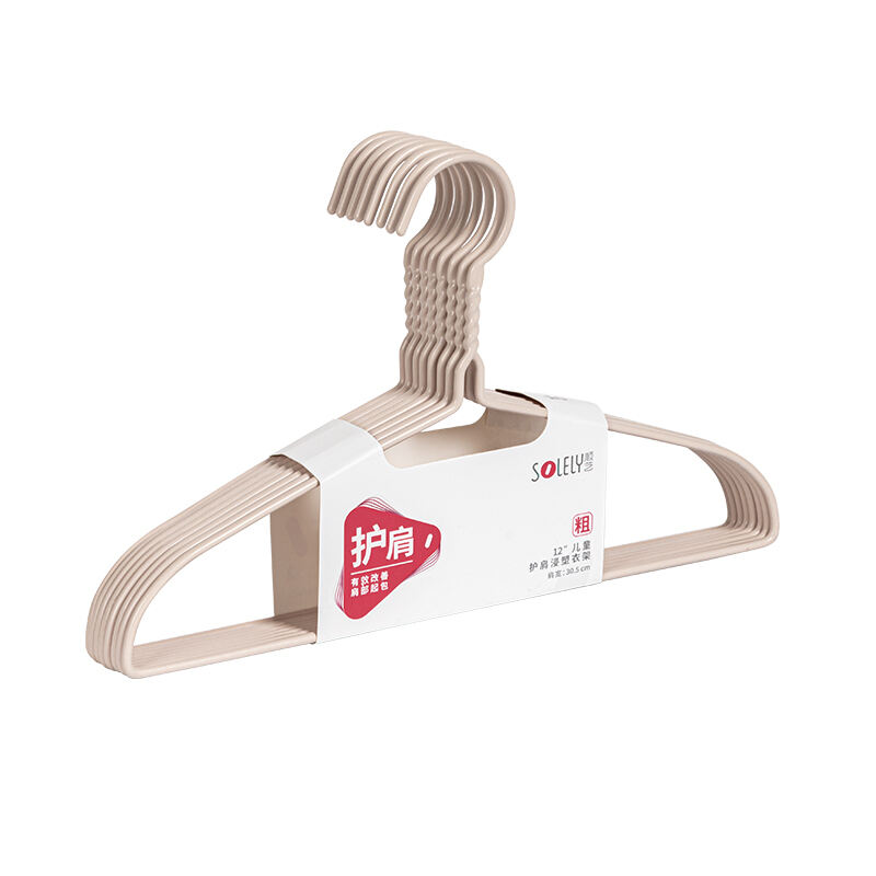 SOLELY SY080 12" Thick Kids Wrinkle-free Hanger with Plastic Coating  factory