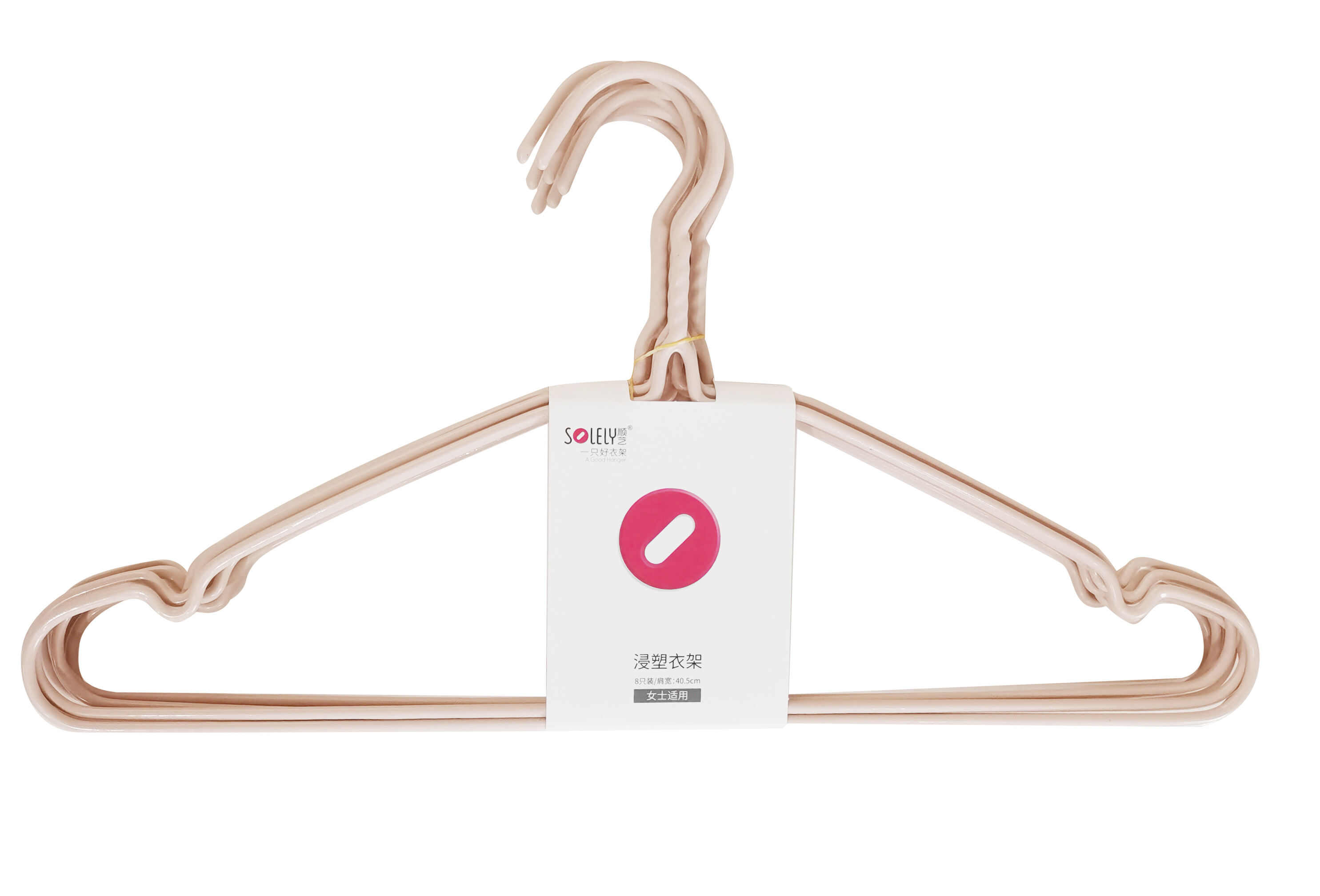 SOLELY SY3020 16 inches Plastic Coating Hanger with Twisted Hook and Non-slip Notches factory