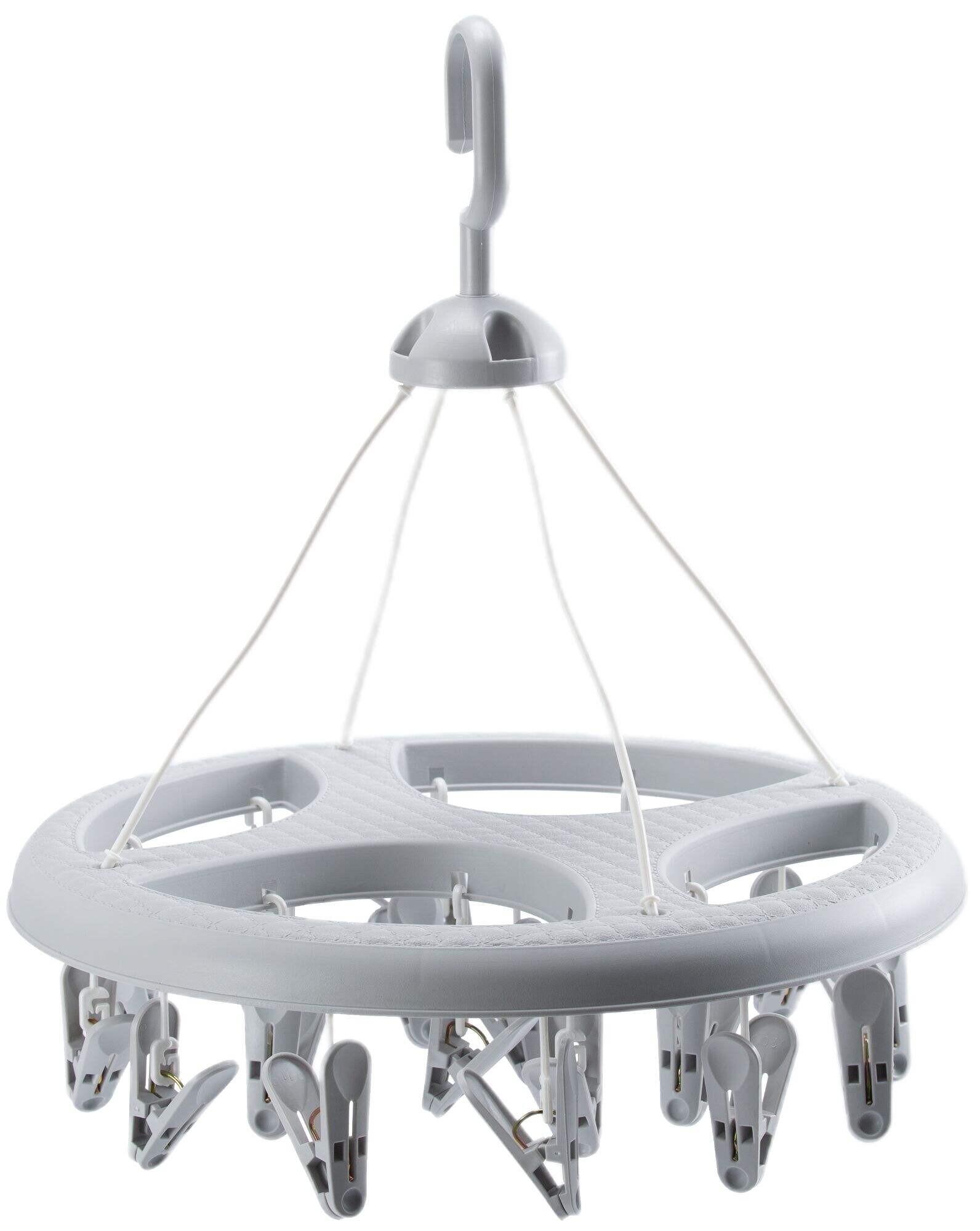 SOLELY SY595 Thickened Round Hanging Drying Rack with 20 Clips