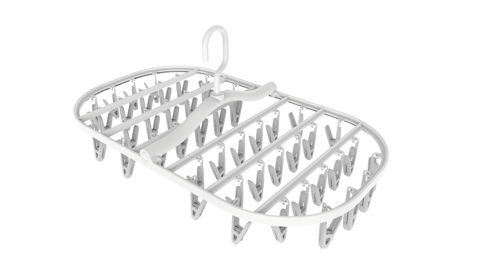 SOLELY SY714 Foldable Hanging Drying Rack with 46 Clips