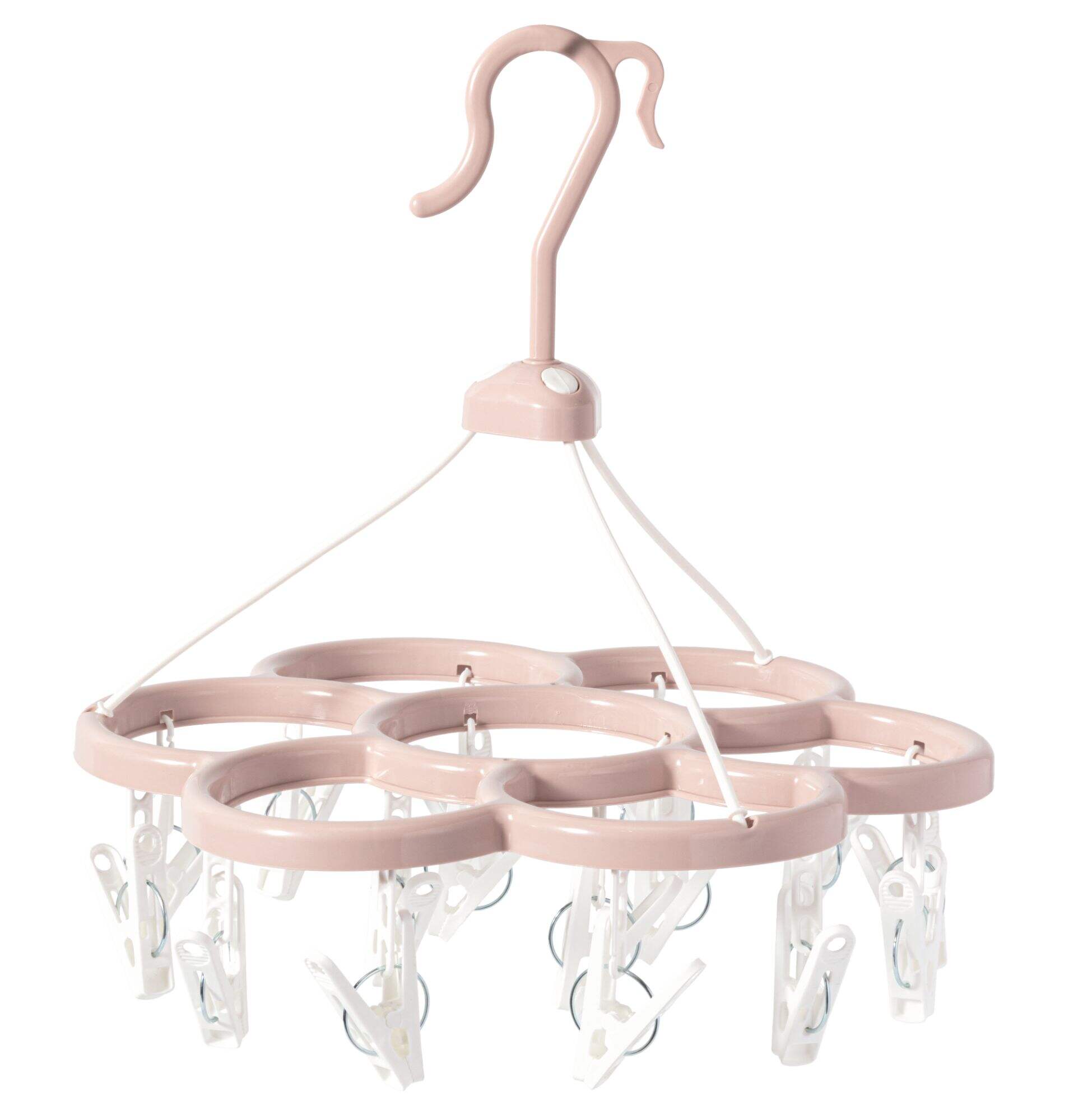 SOLELY SY570 Plum Blossom Shaped Hanging Drying Rack with 16 Clips