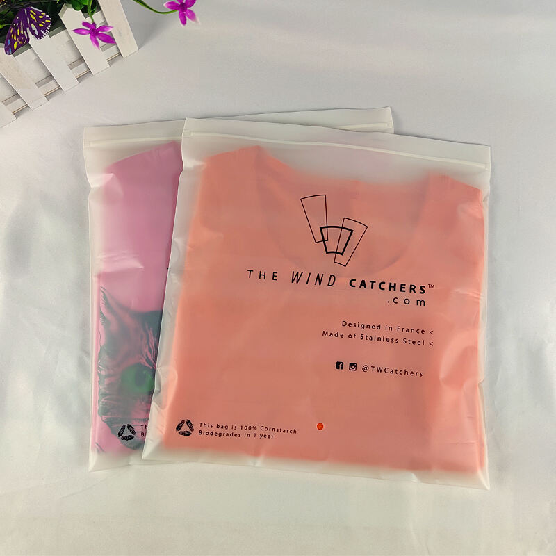 Plastic Self Seal Bags Biodegradable Plastic T Shirt Bag Clothes Packing Zipper Reclosable Plastic Bags manufacture