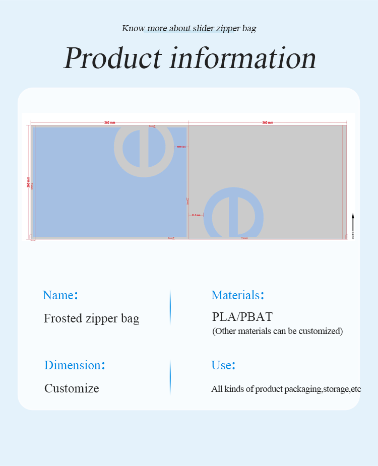 Packaging Poly Zip Lock Zipper Bag Custom Clear D2W Biodegradable Matte Frosted Resealable Plastic Package PE Clothing Packaging details