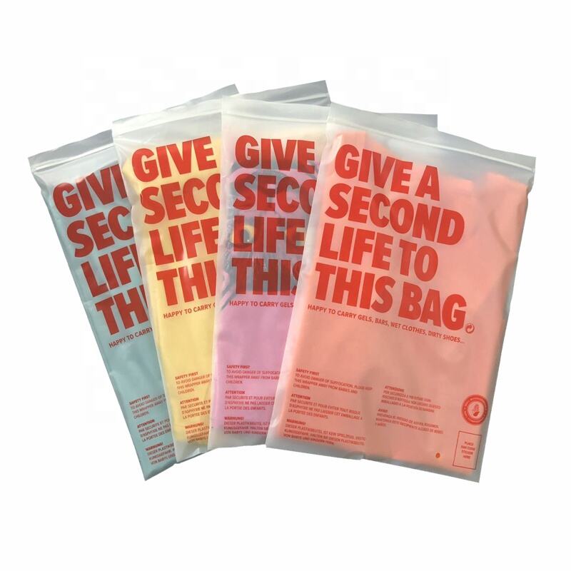 Plastic Self Seal Bags Biodegradable Plastic T Shirt Bag Clothes Packing Zipper Reclosable Plastic Bags factory