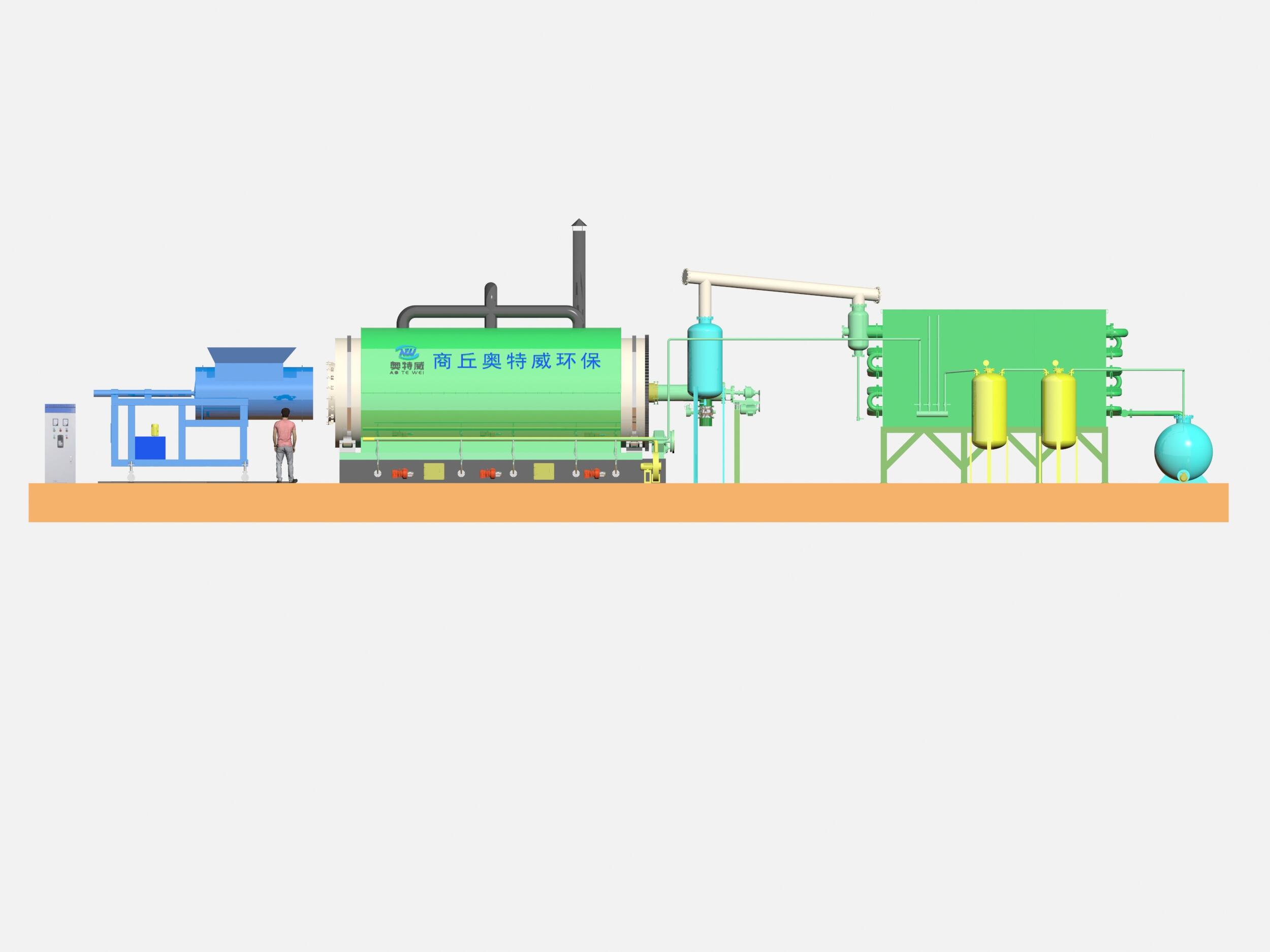 What is the principle of waste tire refining?