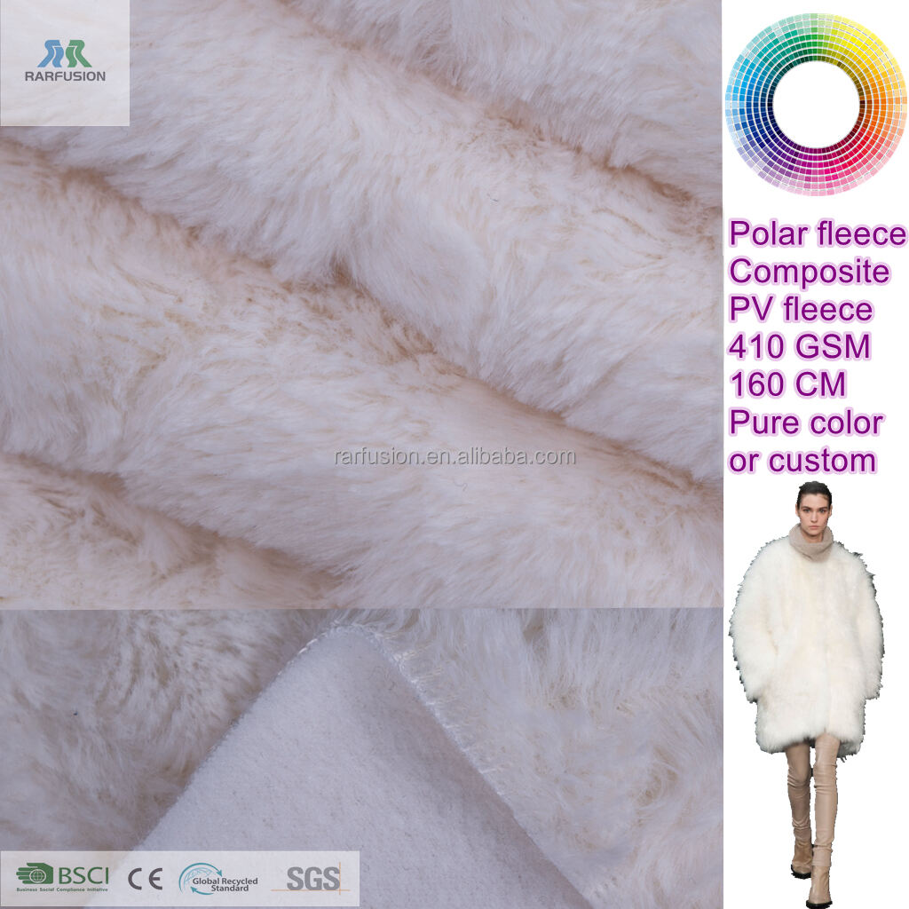 product bsci factory custom knit polyester shu velveteen bonded composite heavy polar fleece fabric for thicker jacket bedding blanket-60