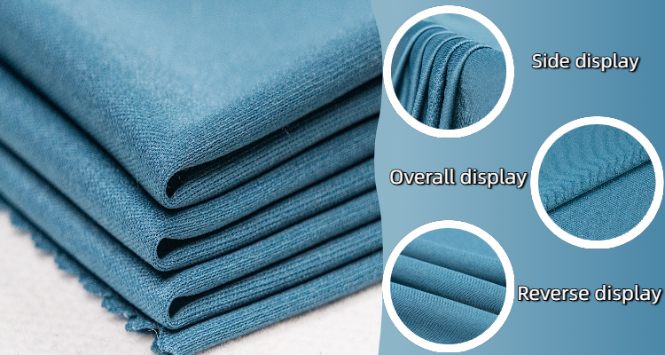 product 70gsm stretch plain dyed knitting fabric 100 recycled polyester flat fabric for sportswear short sleeved pants-60