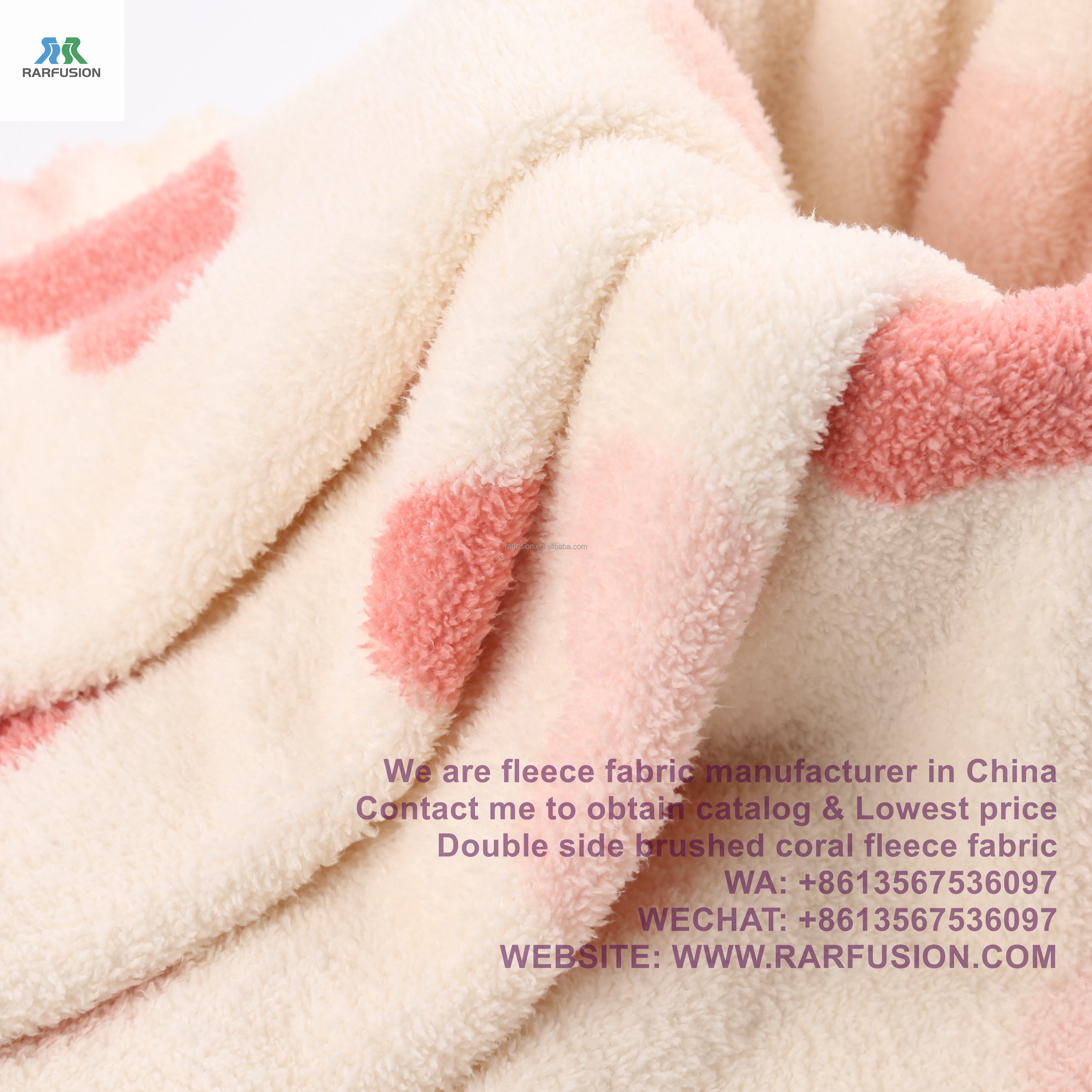 product knitted 100 polyester 240 gsm two side brushed sherpa shu velveteen coral fleece fabric for baby garments skin friendly-60