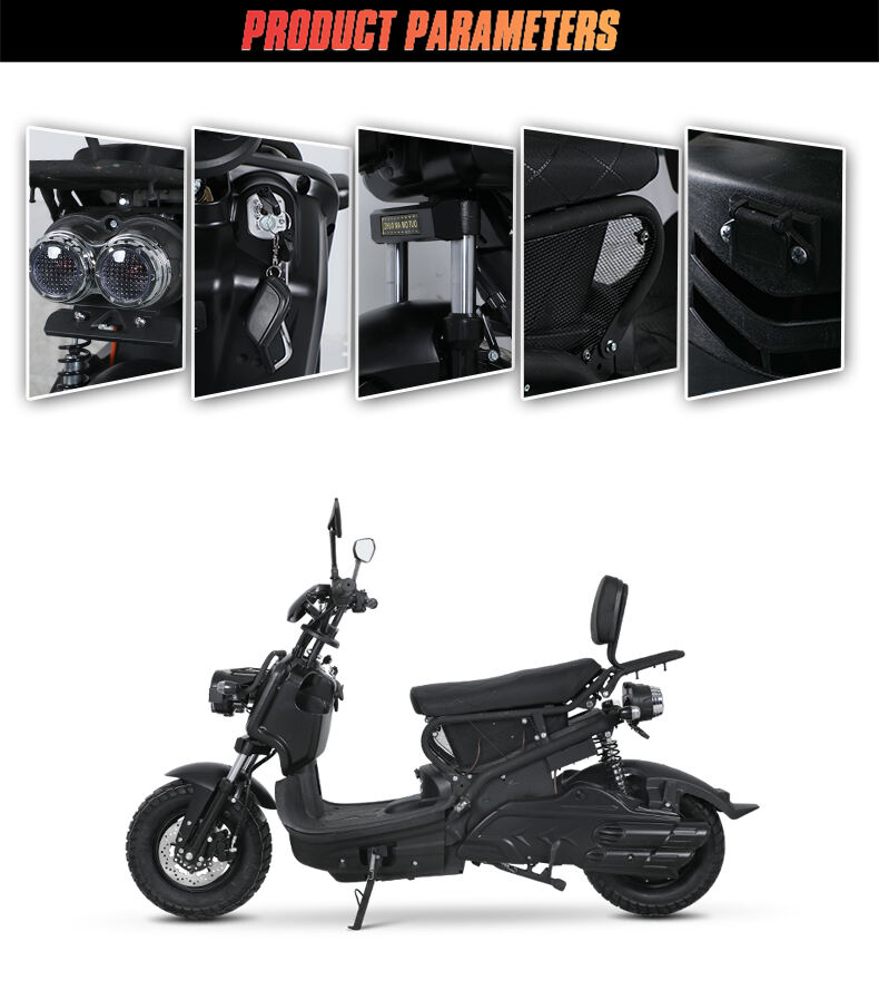 Strong body big power ZUMA Electric scooter load 200KG electric motorcycle 100KM range electric bike details