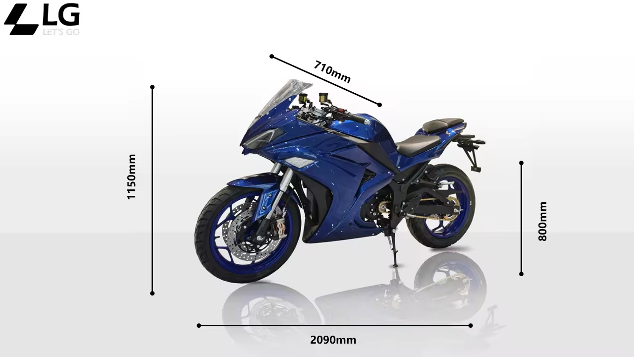 3000W High Speed Middle Drive Electric Motorcycles 72V 120Ah Lithium Battery130KM/H Electric Motorcycle For Adult supplier