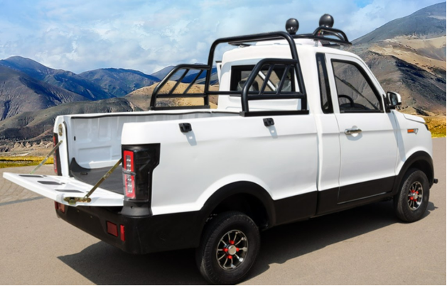 New energy electric four-wheel truck pickup truck patrol car flat transport vehicle Factory handling vehicle load transfer truck supplier
