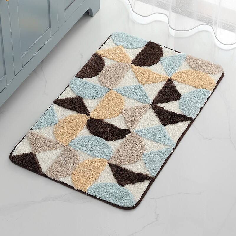 Geometric Microfiber Tufted Bath Mats (Rugs) manufacture