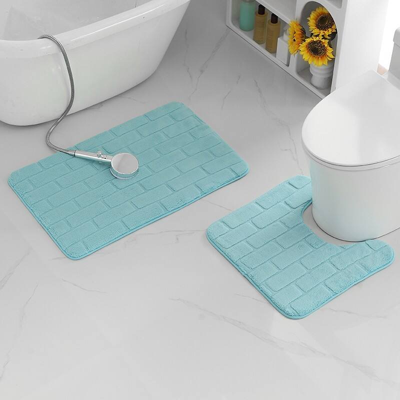 Brick Embossing Memory Foam 2pc Bath Mats（Rugs） supplier