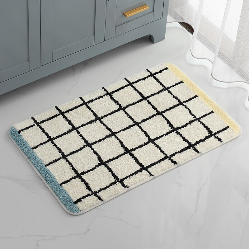 Absorbent Microfiber Box Tufted Bath Mats(Rugs)