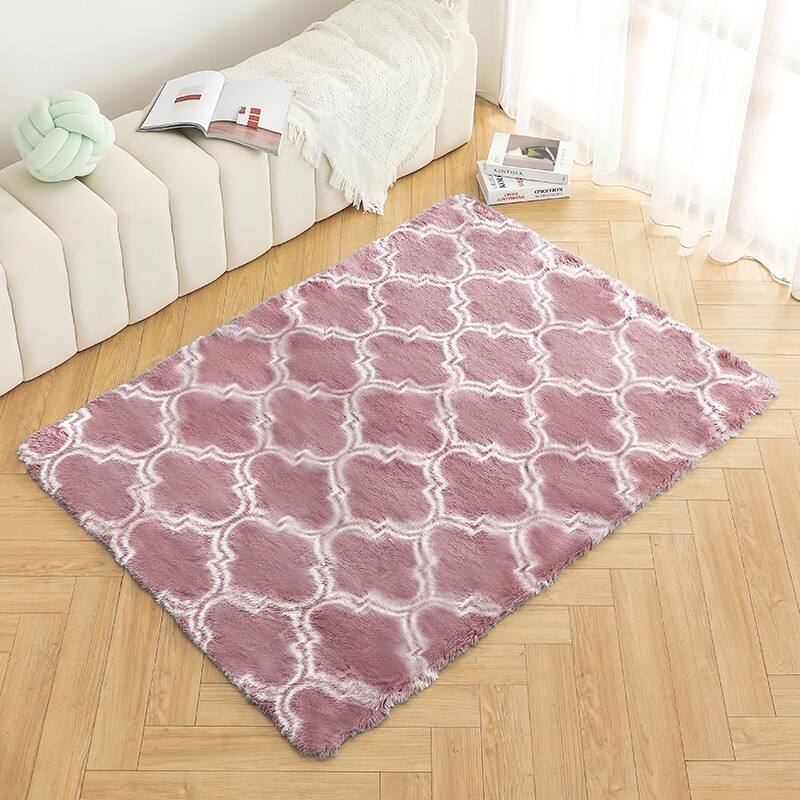 Living Room PV Plush Printed Rug Floor Mats manufacture