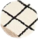 Microfiber Plaid Tufted Bedside Mats（Rugs）