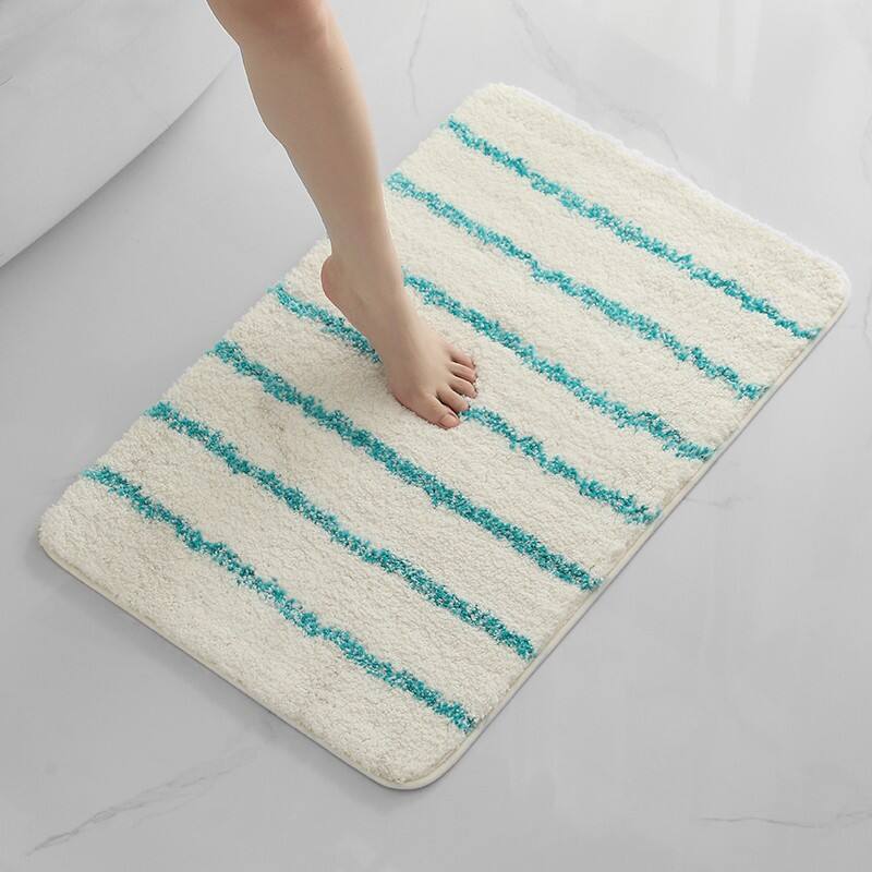 Absorbent Stripe Microfiber Tufted Bath Mats（Rugs） details