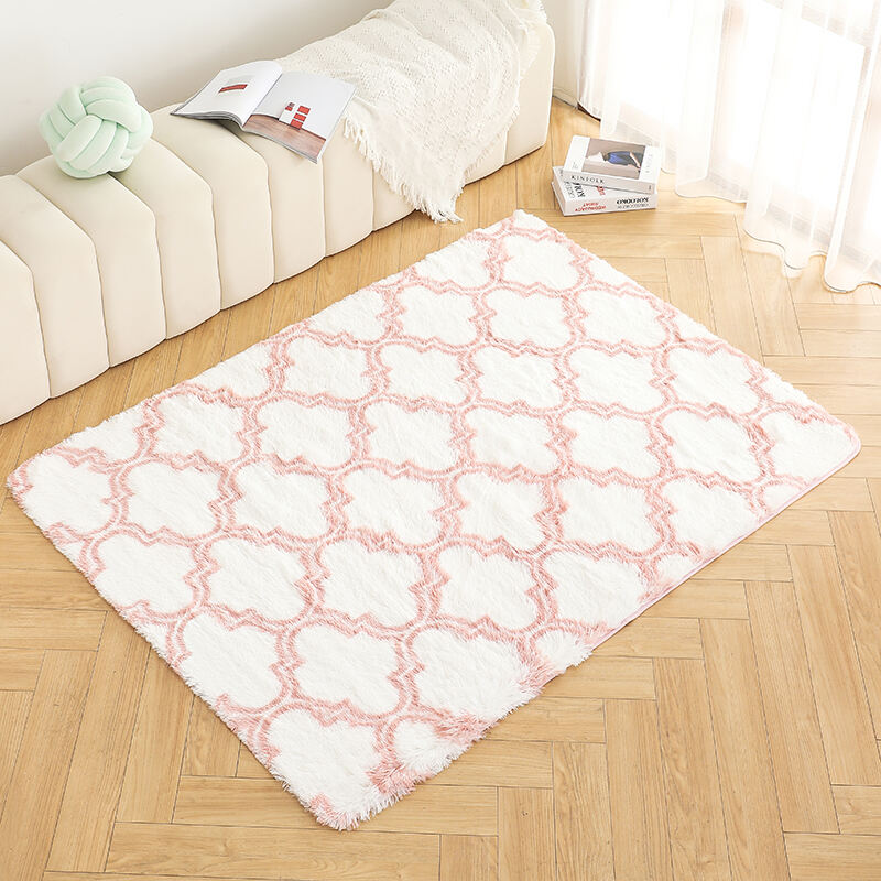 Living Room PV Plush Printed Rug Floor Mats