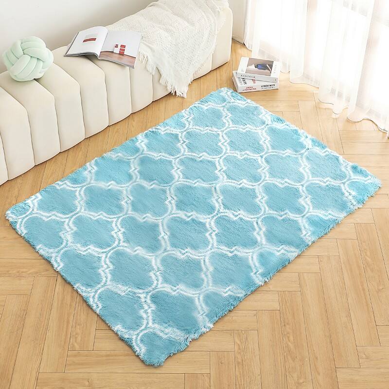 Living Room PV Plush Printed Rug Floor Mats details