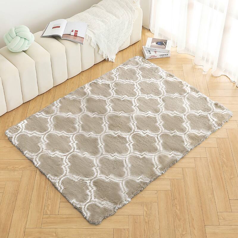 Living Room PV Plush Printed Rug Floor Mats details