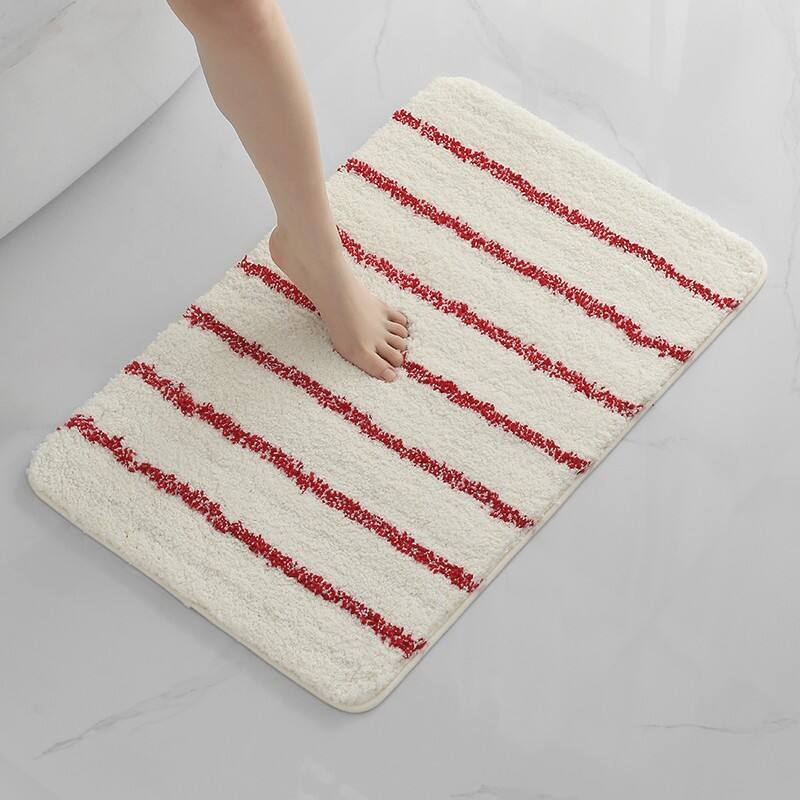 Absorbent Stripe Microfiber Tufted Bath Mats（Rugs） manufacture