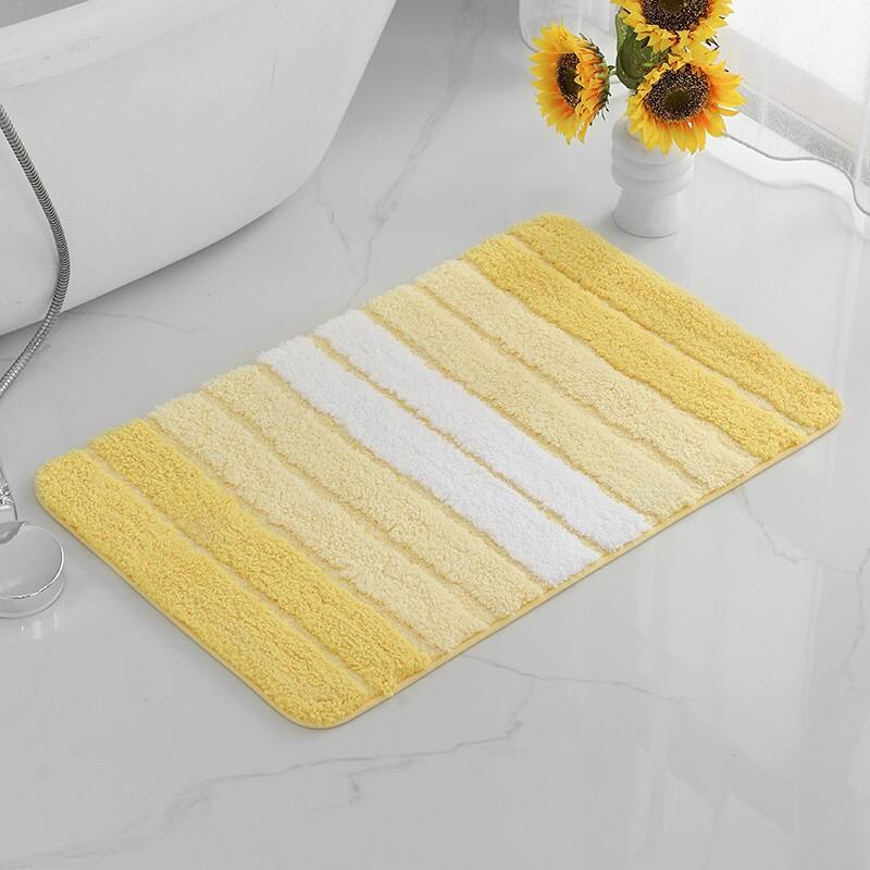 Absorbent Microfiber Tufted Stripe Bath Mats（Rugs） manufacture