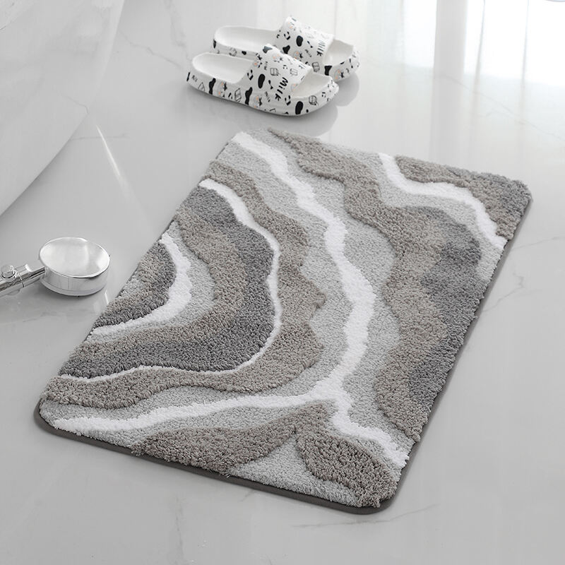 Dream Bloom Microfiber Tufted Bath Mats (Rugs)