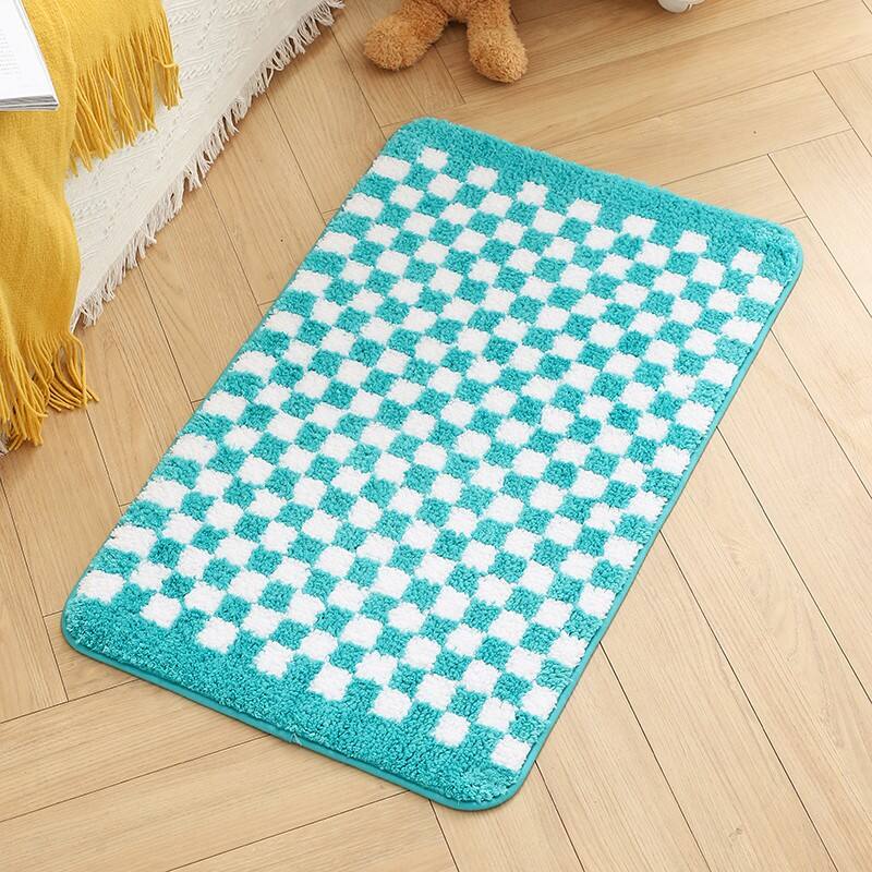 Microfiber CHECKS Tufted Bedside Mats（Rugs） factory